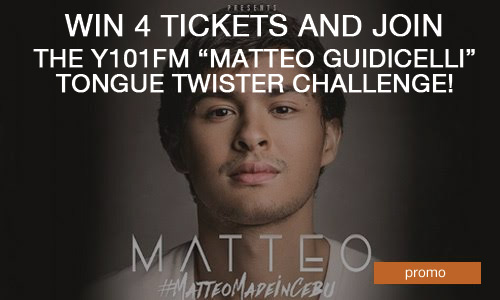  Y101FM’s ‘Matteo Guidicelli’ 10x Tongue Twister Challenge